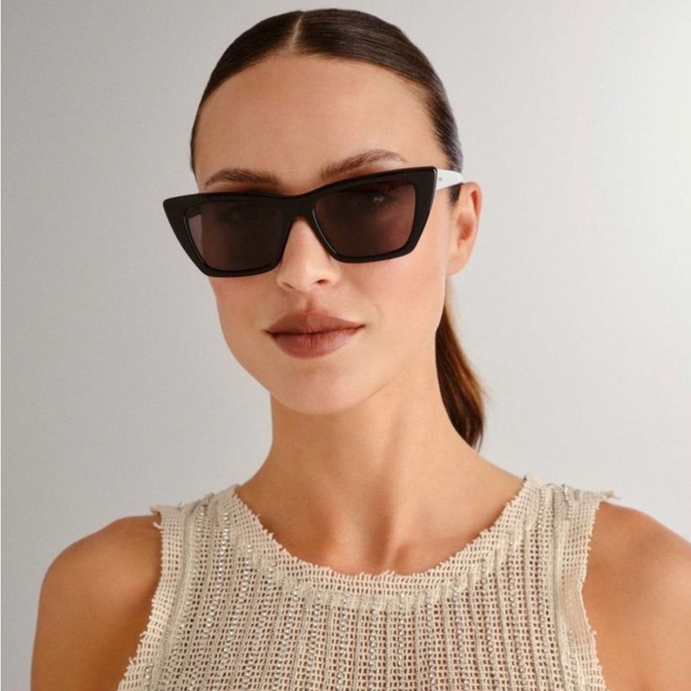 YSL Mica Black and White Sunglasses